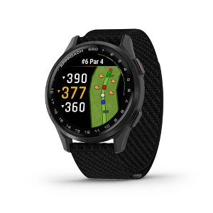 Garmin Approach S50 GPS Golf Smartwatch (Slate Aluminum Bezel, Black Nylon Band) - 1 of 4