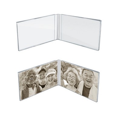 Lawrence Frames 766064D Nutmeg Wood 6x4 Hinged Double Picture Frame