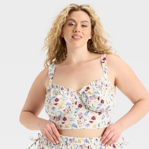 Women's Woven Corset Bra - Colsie™ - 1 of 3