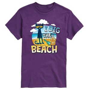 Men's - Pete the Cat - I Dig The Beach Short Sleeve Graphic T-Shirt - 1 of 4
