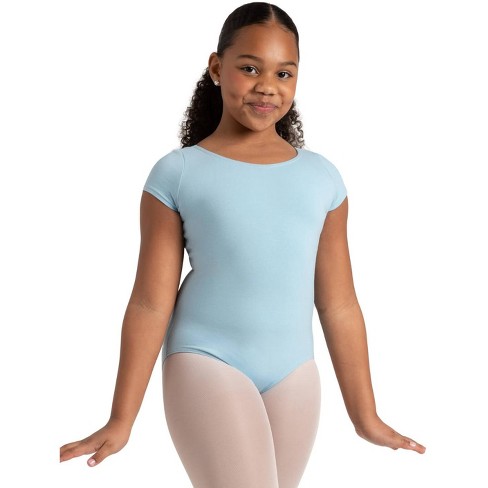 Capezio Light Blue Classics Short Sleeve Leotard - Girls X-Large