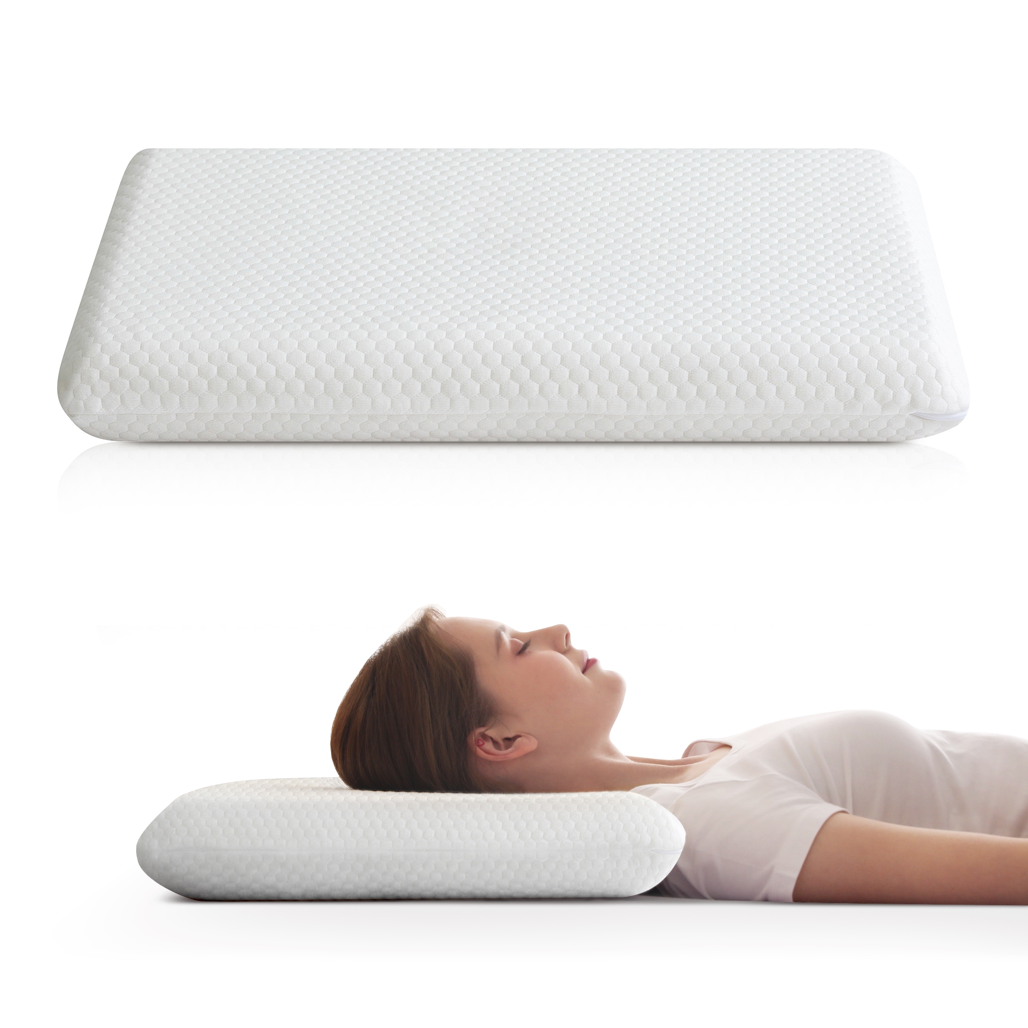 Dyonery Ultra Thin Flat Pillow for Sleeping King Size, 2.75'' Thin Pillow for Back Sleeper, Supportive Stomach Sleeping Pillow