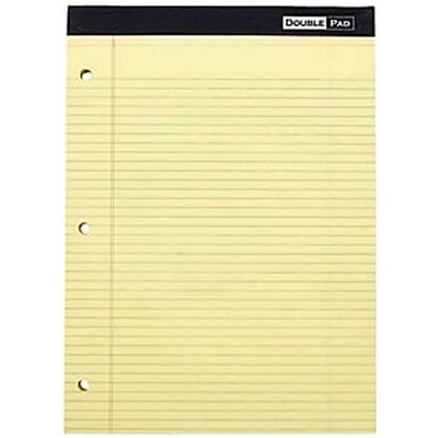 MyOfficeInnovations Notepads 8.5" x 11.75" Wide Yellow 100 Sh./Pad 6 Pads/PK 478871