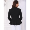 INSPIRE CHIC Women's Work Office Notched Collar Long Sleeve Single Button Peplum Business Blazers - 3 of 4