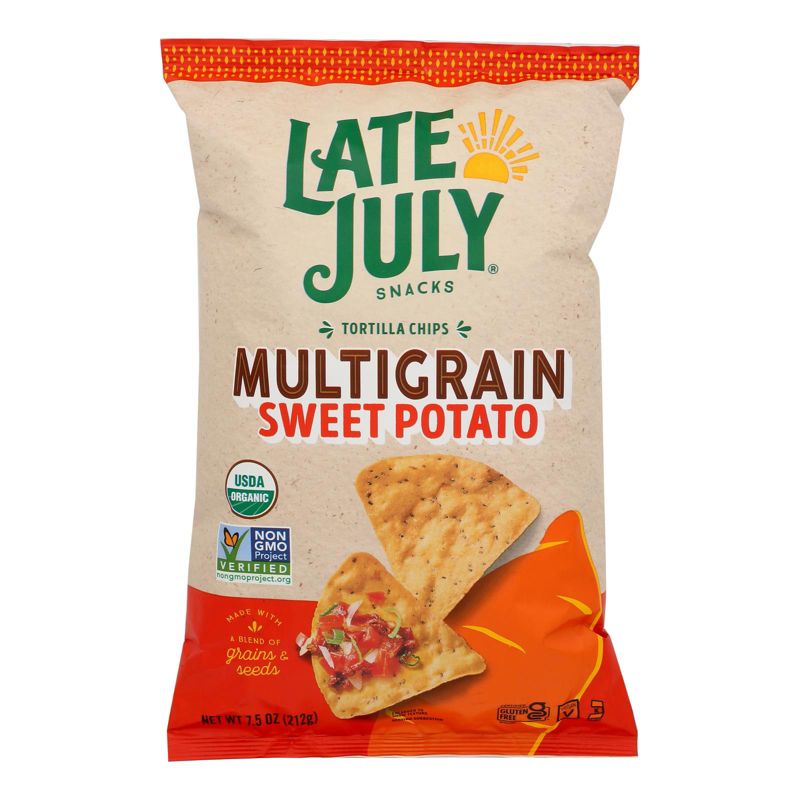 Late July Snacks Multigrain Sweet Potato Tortilla Chips - Case of 12/7.5 oz, 2 of 7