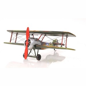 HomeRoots 7" Green Metal Hand Painted Model Airplane Tabletop Sculpture - 1 of 4