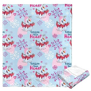 Disney Frozen Follow Your Heart Silk Touch Throw Blanket 50x60 Inches - 1 of 4