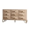 NicBex 6-Drawer Modern Dresser Light Wood Finish with Fluted Drawers & Metal Rails, Ample Storage for Bedroom/Living Room/Hallway - 2 of 4