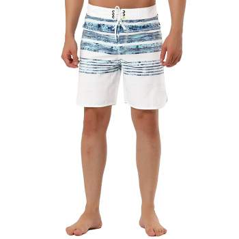 TATT 21 Men's Summer Contrast Color Drawstring Surfing Beach Board Shorts