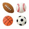 Sports Ball Erasers, Football, Basketball, Soccer, Baseball Theme Ball Shape Erasers, 16 pcs - 2 of 3