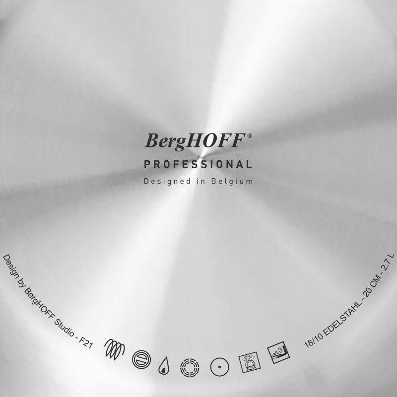 BergHOFF Professional Tri-Ply 18/10 Stainless Steel Frying Pan, 5 of 9