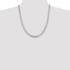 Black Bow Jewelry Men's 7.5mm Sterling Silver Solid Curb Chain Necklace - 3 of 4
