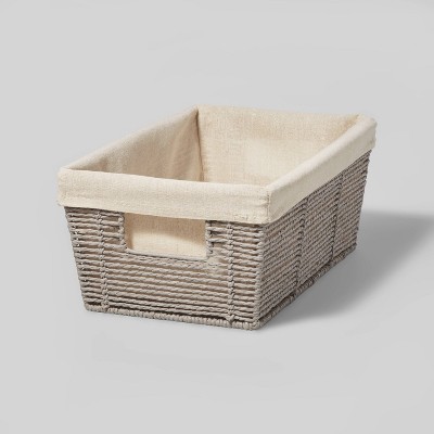 10.25 x 6 x 6 Small Woven Twisted Paper Rope Tapered Basket Gray -  Brightroom™