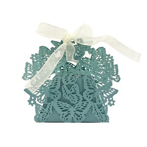 Wrapables Butterflies Wedding Party Favor Boxes Gift Boxes with Ribbon (Set of 50) - 1 of 4