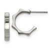 Chisel Stainless Steel Polished Studded Hoop Earrings - 2 of 4