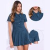 Jess by Meiko Women's Drop Waist Collared Flare Dress - 2 of 4
