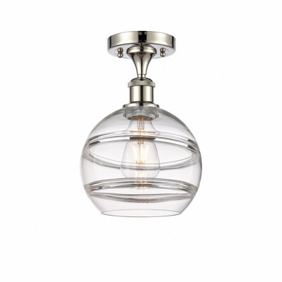 Rochester - 1 Light Semi-Flush Mount In Industrial Style-11.13 Inches Tall and 8 Inches Wide