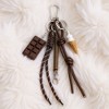 Anna-Kaci Chocolate and Ice Cream Charm Keychain with Faux Leather Straps and Metal Details - Brown - 3 of 4