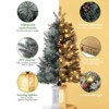 Homhougo 3FT Snow Flocked Mini Christmas Tree with Berry Clusters and Potted Base, Ideal for Table or Front Porch Use - 4 of 4