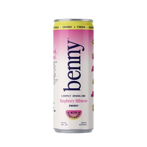 Benny Raspberry Hibiscus Lightly Sparkling Energy Drink - 12 fl oz Can - 1 of 4