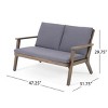 4-Piece All-Weather Wood Patio Conversation Set with Cushions, Outdoor Seating Furniture for Deck, Porch or Backyard – The Pop Home - 4 of 4