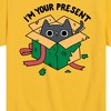 Boys' - Instant Message - Cat Christmas Present Short Sleeve Graphic T-Shirt - 2 of 4