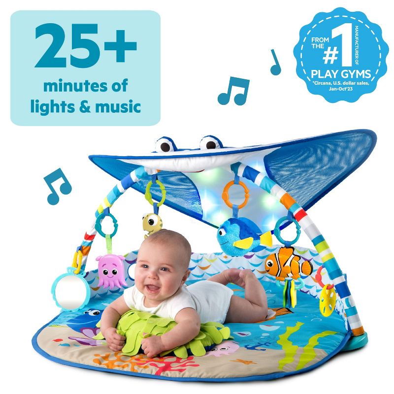 Disney Baby Finding Nemo Mr. Ray Ocean Lights &#38; Music Activity Play Gym, 3 of 22