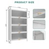 ZACHVO 2-Door Fluted Glass Pantry Cabinet, White: 4 Flip Doors, 5-Level Storage, Gold Accents - Dining, Living Room, Office - 2 of 4