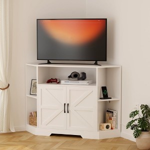 Tv Stand for 55 Inch Tv, Corner Tv Stand with Power Outlet - 1 of 4