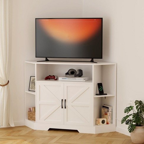 Tv Stand For 55 Inch Tv Corner Tv Stand With Power Outlet Target