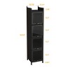 KTMBDW Display Storage Cabinet with Glass Door, Curio Cabinet with 5-Tier (4-Tier) Storage, HD&Tempered Glass Display Case for Home, Dining Room - 4 of 4