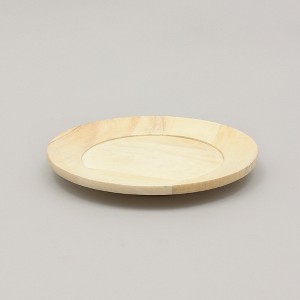 13" Handcrafted Wood Charger Plate Wooden Dinning Placemat Artisan Wood Tableware - 1 of 4