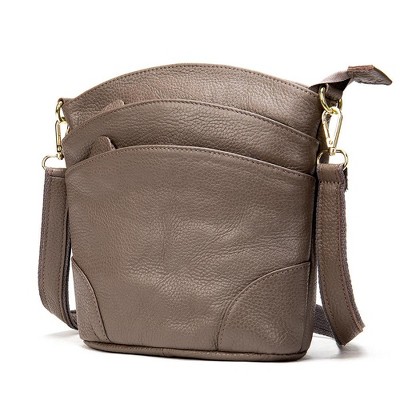 Crossbody Bags for Women, Real Leather Crossbody Handbags Purses Sling Crossover Shoulder Bag Shoulder Handbags Brown