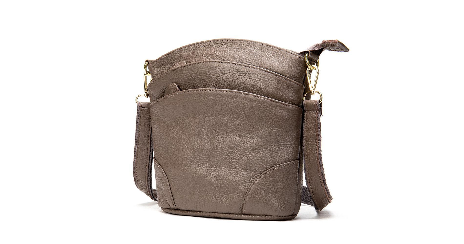 Crossbody Bags for Women, Real Leather Crossbody Handbags Purses Sling Crossover Shoulder Bag Shoulder Handbags Brown