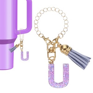 Unique Bargains Resin Lightweight Decorative Sparkling Purple Sequins Tumbler Cup Charm - 1 of 4