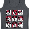 Women's Disney Minnie Grid Graphic Racerback Tank - Heather Charcoal - X-Large - 2 of 4