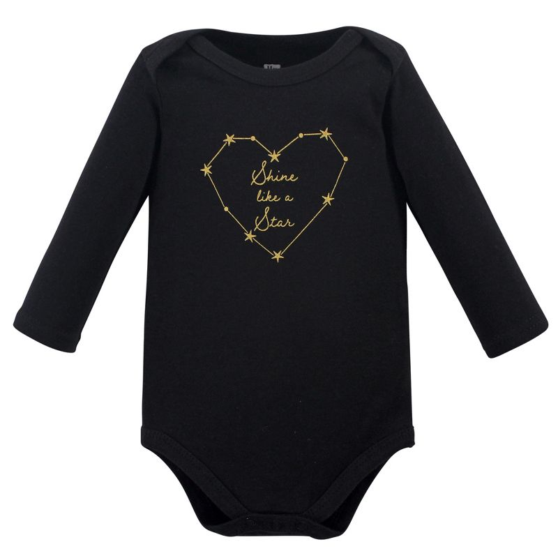 Hudson Baby Infant Girl Cotton Long-Sleeve Bodysuits 5pk, Dreamer, 4 of 8