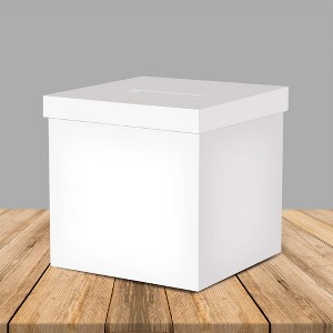 OnDisplay 10" Luxe Acrylic Clear Wedding Card Box w/Lid - Lucite Gift/Money Box - 1 of 4