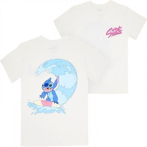 Mens Lilo & Stitch Surf Back and Front Print T-Shirt - 1 of 4