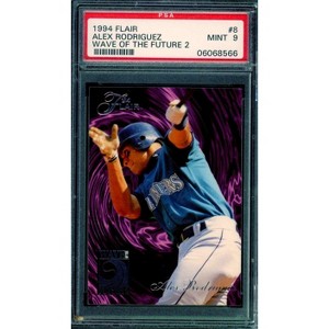 Alex Rodriguez Rookie Card 1994 Flair Wave Of The Future #8 PSA 9 - 1 of 2