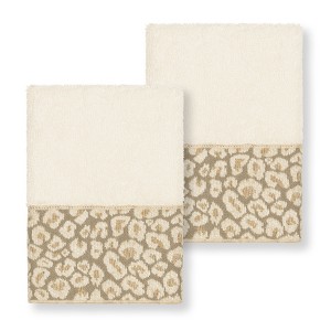 Linum Home Textiles 100% Turkish Cotton SPOTS Embellished Towel Set - 1 of 2