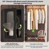 Besiost 20"-60" Closet System with Visualize Cabinet Door and Wooden Drawers - 3 of 4