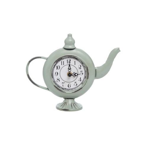 Teapot Clock Mint Foreside Home And Garden Target