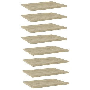 vidaXL Bookshelf Boards 8 pcs Sonoma Oak 15.7 in.x11.8 in.x0.6 in. Engineered Wood - 1 of 4