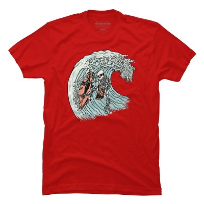 Men's Design By Humans Death Surfer By Quilimo T-shirt - Red - Medium ...