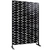 Okak Modern Outdoor Privacy Screen with Rectangular Hollowed, Outside Lattice Panels with Stand, Patio Privacy Panels for Garden, Yard - 2 of 4