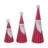 Transpac Wood 9.65 in. Multicolor Christmas Cone Santa Set of 3 - 2 of 4