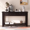 NicBex 55.1''Console Table with 3 Drawers Contemporary Wooden Side Table with Bottom Shelf for Entryway,Living Room - 4 of 4