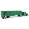 First Gear DCP 1/64 Green & Black Peterbilt 359 63'' Mid-Roof Sleeper w/ 53' Utility Roll Tarp Trailer 60-1607 - 3 of 4
