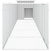vidaXL Large Galvanized Steel Chicken Cage - Spacious Outdoor Chicken Enclosure with Convenient Extension, Gray - 4 of 4